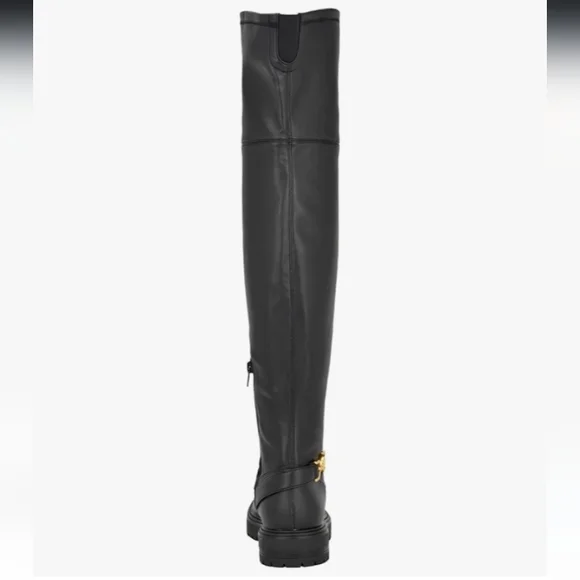 New w/Box Guess Jellio Vegan Leather 1/4 Zip Lug Sole Over The Knee Boots Size 7 - Picture 5 of 7